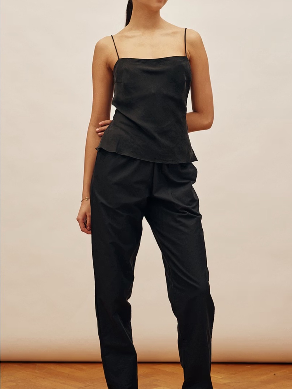 Djerf Avenue Black Trousers (Tall length)